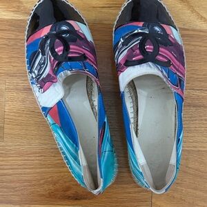 Chanel Artistic Black and Blue Espadrilles